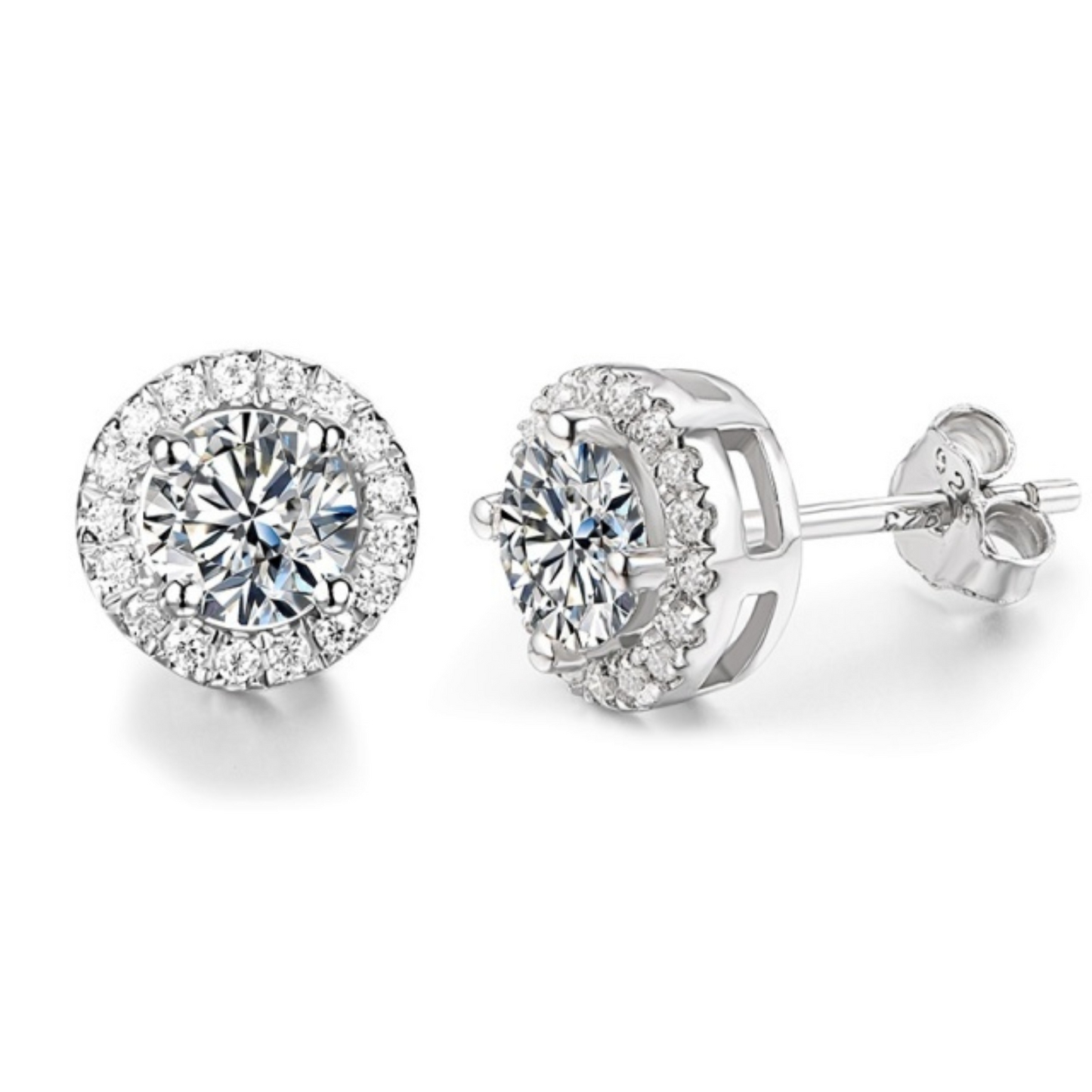I Can See Your Halo - Moissanite Stud Earrings