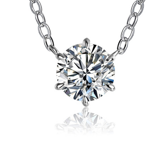 The Dream Catcher - Moissanite 6 Prong Necklace